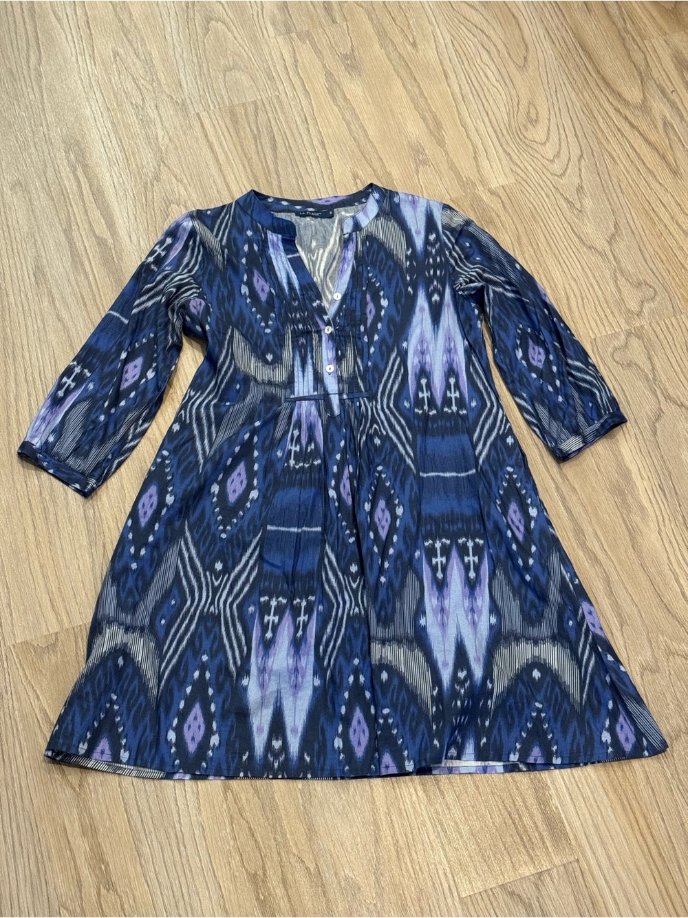 La Plage Dress Small Coverup Bohemian Tribal Pattern